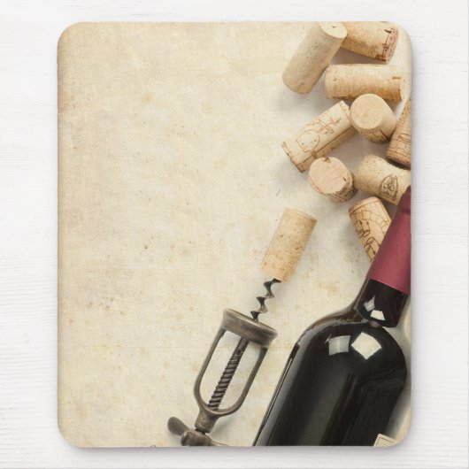 Flasche Wein Mousepad (Vorne)