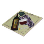 Flasche Wein n Trauben Fliese (Seite)