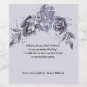 Flasche Wein Trauzeugin Anfrage Weinetikett (Einzelnes Label)