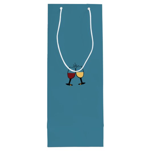 Flasche Wein zwischen Freunden Funny Cat Geschenktüte Für Weinflaschen (Rückseite)