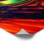 Flasche Whiskey und zwei Glas | AI Art Poster (Ecke)