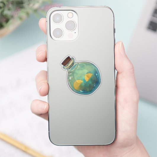 Flasche - Zitronennebel Aufkleber (Telefon)