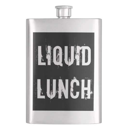 Flasche zum Mittag - Funny Classic Flask Flachmann (Vorderseite)