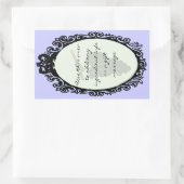 Flasche zurück (hausgemachtes Etikett) Rechteckiger Aufkleber (Tasche)