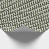 FlascheGrünes Hahnentrittmuster Lebensmittel und G Geschenkpapier (Ecke)