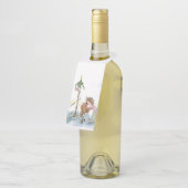 Flaschen Anhänger, Weihnachtsbild mit Pony Flaschenanhänger (Angewinkelt)