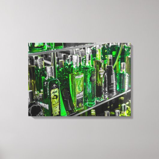 Flaschen aus Absinthe Stretched Canvas drucken Leinwanddruck (Vorderseite)