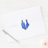 Flaschen aus blauem Glas Herz-Aufkleber (Umschlag)