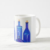 Flaschen aus blauem Glas Kaffeetasse (VorderseiteRechts)