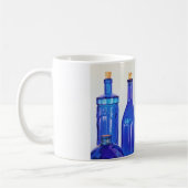 Flaschen aus blauem Glas Kaffeetasse (Links)