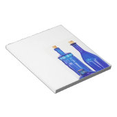 Flaschen aus blauem Glas Notizblock (angewinkelt)