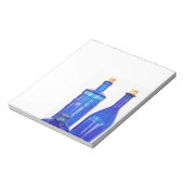 Flaschen aus blauem Glas Notizblock (Rotiert)
