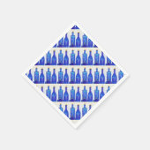 Flaschen aus blauem Glas Serviette (Ecke)
