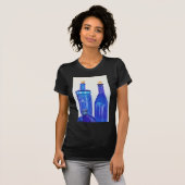 Flaschen aus blauem Glas T-Shirt (Vorne ganz)