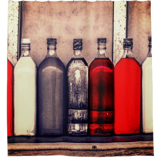 Flaschen Duschvorhang (Vorderseite)