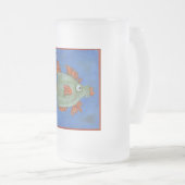 Flaschen-Fische Mattglas Bierglas (VorderseiteRechts)