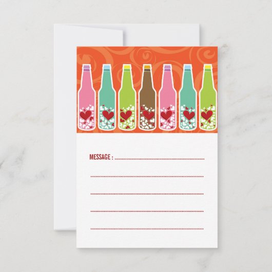 Flaschen Liebe Hörsaal Valentinstag Einladung (Rückseite)