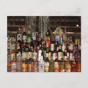 Flaschen Liquor Postkarte