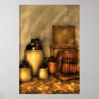 Flaschen - machen wir Apfelsaft Poster