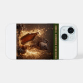 Flaschen mit Bier zerbrechen iPhone 15 Hülle (Rückseite (Horizontal))