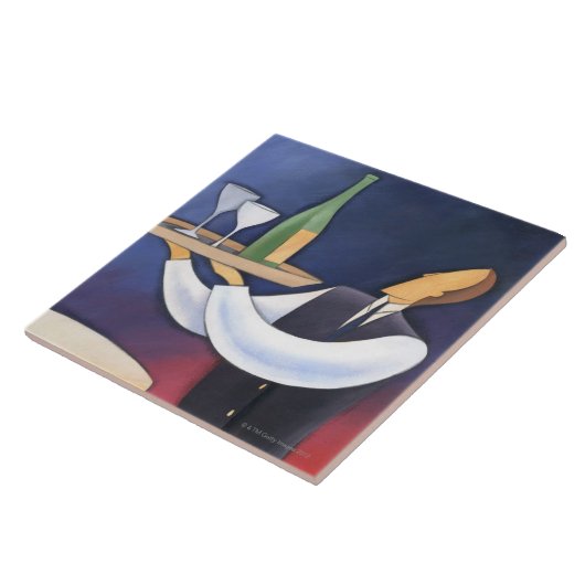 Flaschen-Service Fliese (Seite)