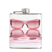 Flaschen-Spaß-trinkende Flasche mit Rose farbigen Flachmann (Vorderseite)