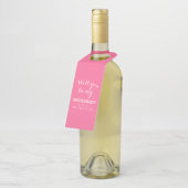 Flaschen-Umbau - sind Sie mein Brautjungfer Rosa Flaschenanhänger (Angewinkelt)