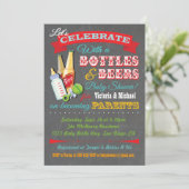 Flaschen und Beer Baby Dusche Einladungen (Stehend Vorderseite)