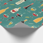 Flaschen und Glasmuster Geschenkpapier (Ecke)