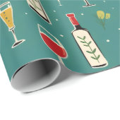 Flaschen und Glasmuster Geschenkpapier (Rolleneckpunkt)