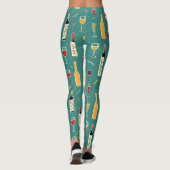 Flaschen und Glasmuster Leggings (Rückseite)