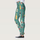 Flaschen und Glasmuster Leggings (Links)