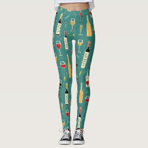 Flaschen und Glasmuster Leggings