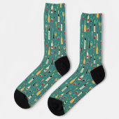 Flaschen und Glasmuster Socken (Linkes Detail)