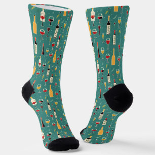 Flaschen und Glasmuster Socken