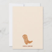 Flaschen und Stiefel Handgezogene Kinderdusche Einladung (Rückseite)