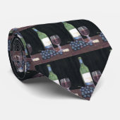 Flaschen-Wein und Trauben-Krawatte Krawatte (Gerollt)
