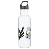 Flaschen-Weiß RushCamp des Wasser-24oz! Edelstahlflasche (Vorderseite)