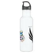 Flaschen-Weiß RushCamp des Wasser-24oz! Edelstahlflasche (Rückseite)