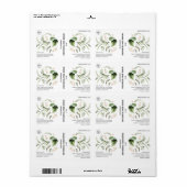 Flaschenabtropfer-Etikett für Botanisches Gesicht (Vorne)