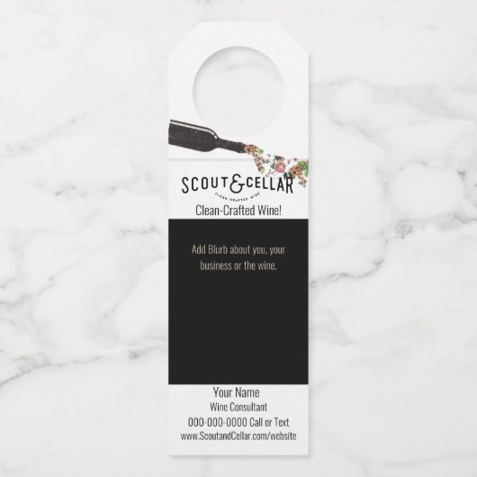 Flaschenanhänger (Rückseite)