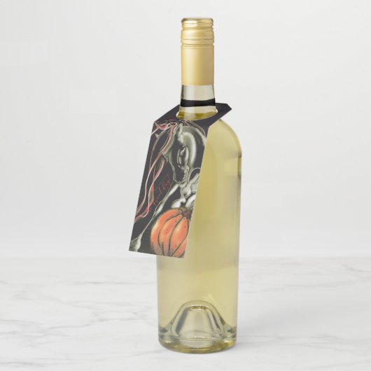 Flaschenanhänger Halloween Party, Geisterpferd (Angewinkelt)