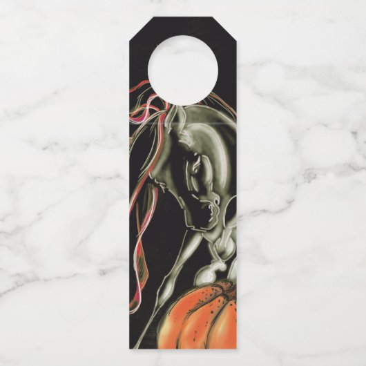 Flaschenanhänger Halloween Party, Geisterpferd (Rückseite)