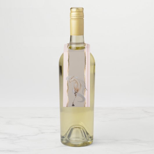 Flaschenanhänger mit edlem Pferdemotiv (Auf Flasche)