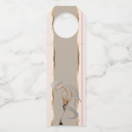 Flaschenanhänger mit edlem Pferdemotiv