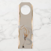 Flaschenanhänger mit edlem Pferdemotiv (Rückseite)