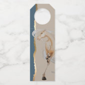 Flaschenanhänger mit edlem Pferdemotiv (Rückseite)