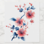 Flaschenaufkleber für Blume Weinetikett (Einzelnes Label)