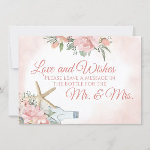 Flaschenbotschaft Blumiger Strand Einladung