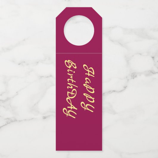 Flaschenbügel - Happy Birthday Flaschenanhänger (Vorderseite)